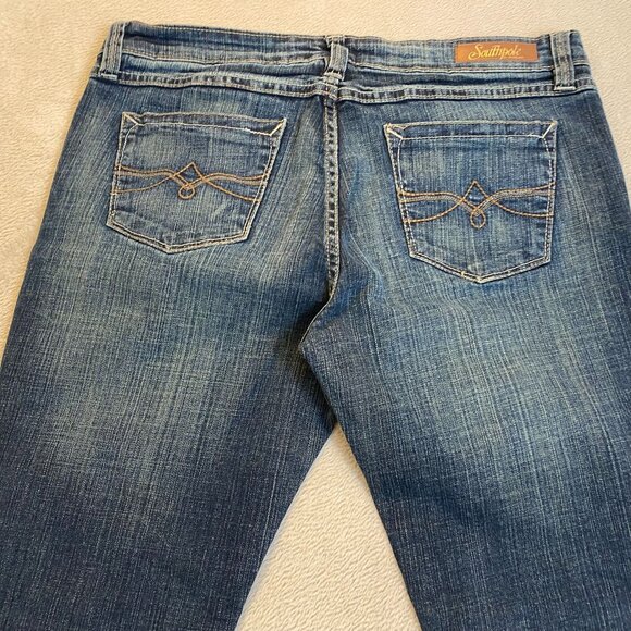 Southpole Juniors Jeans Size 13 Dark Wash Denim Skinny Cotton Spandex Blend - Picture 9 of 12
